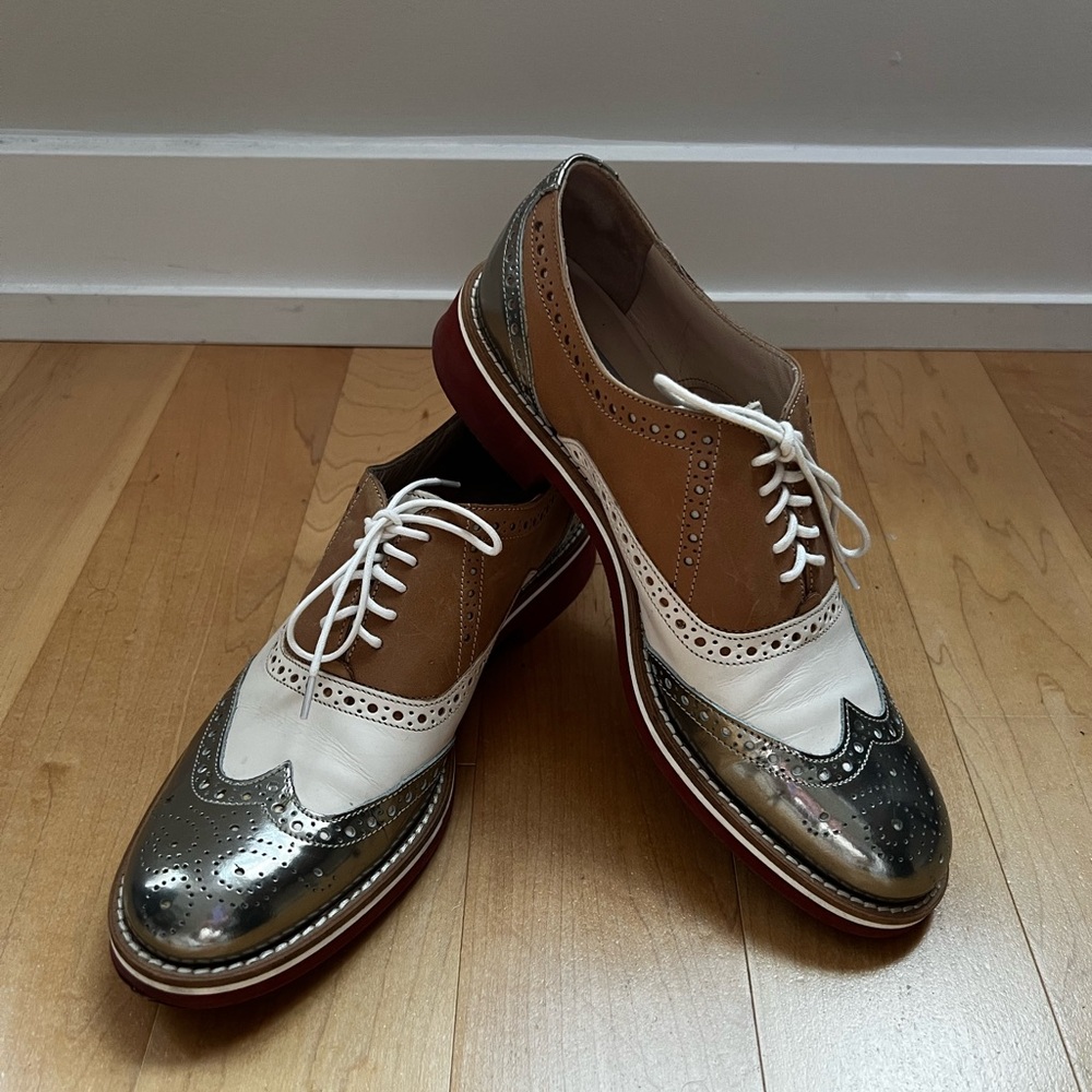 Italian leather boots with silver tips. Women’s size US 8.5 / EU 39